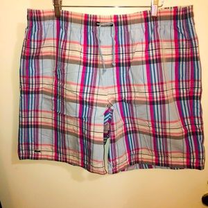 🚣‍♂️🚣‍♂️Men’s Lacoste plaid swimwear. Size XL.